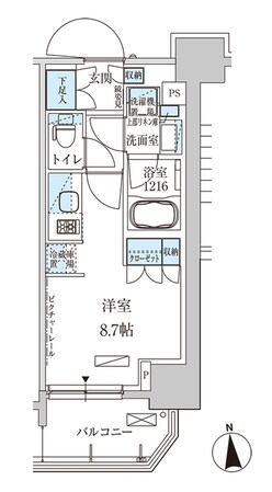 パークアクシス上野三丁目の物件間取画像
